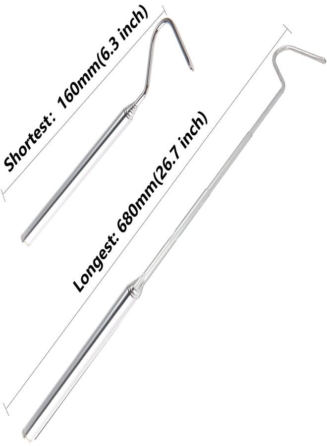 Bilindasly Portable Mini Snake Hook Collapsible Stainless Steel Snake Tongs and Reptile Supplies Hook Retractable Catching Snake Handling Tool 16cm to 68cm - Image 2